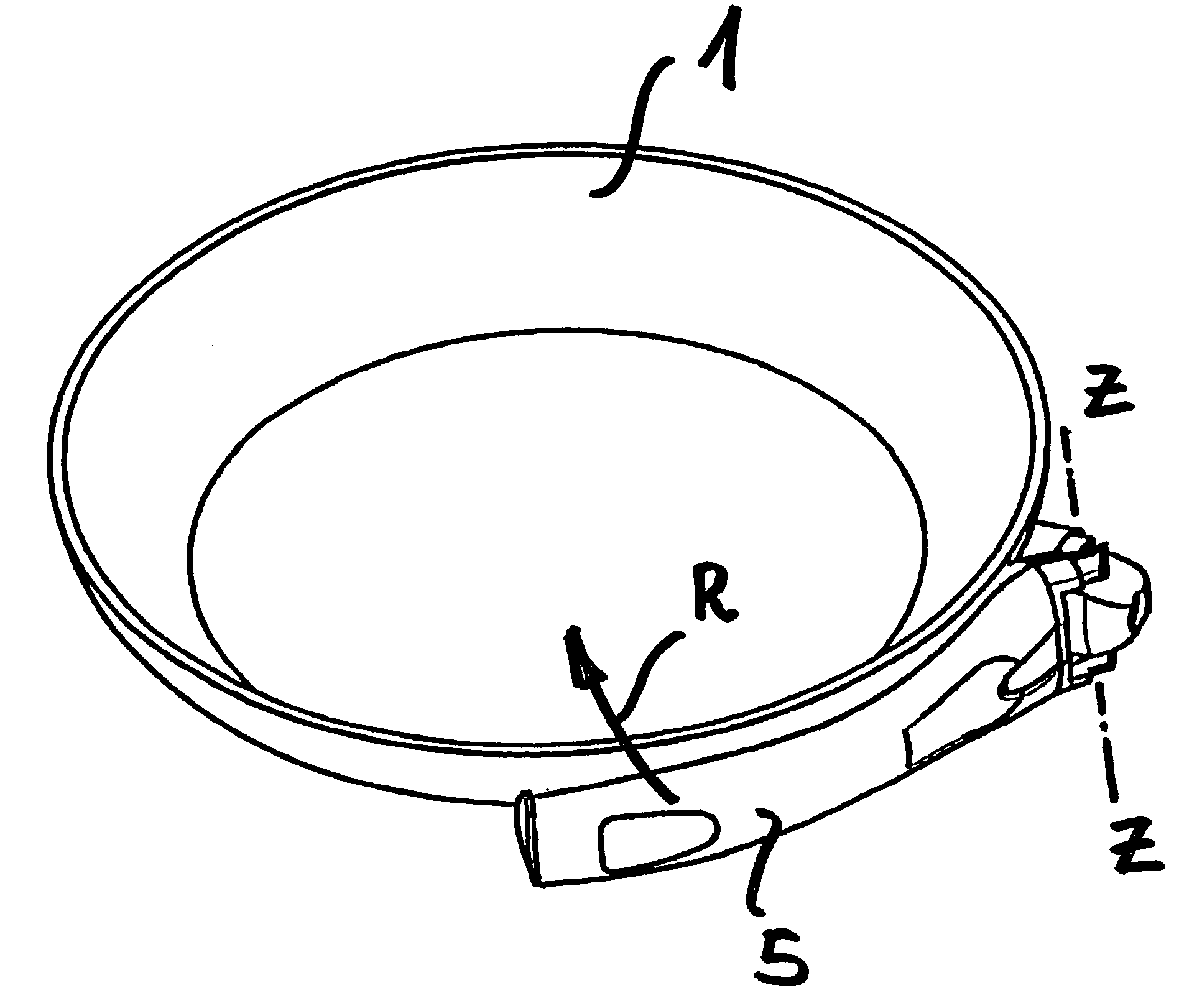 Tilting handle for pans