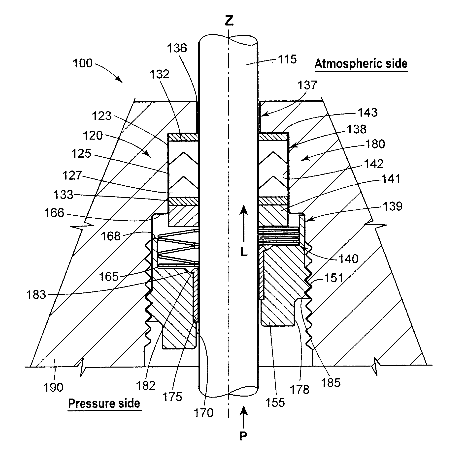 Low friction live-loaded packing