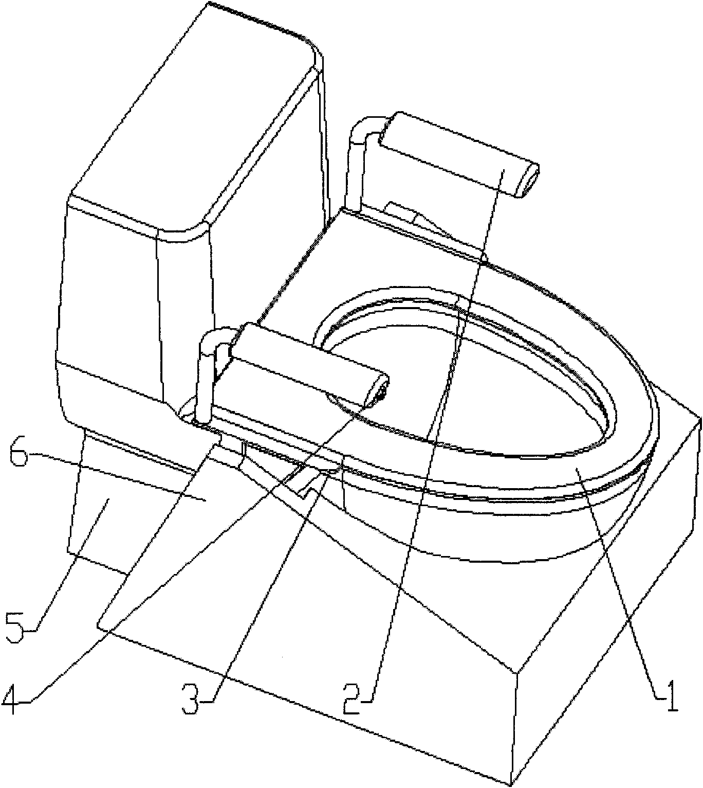 Pedestal pan ring capable of automatic lifting