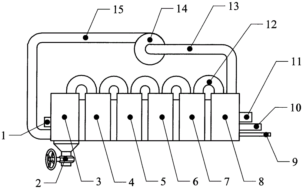 Sea water desalting device for heating sea water by using residual heat of waste gas