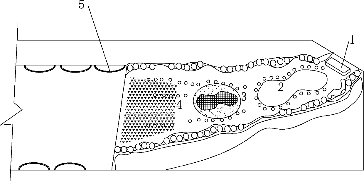 In-situ step enhanced combined purification system applicable to slow flow type river