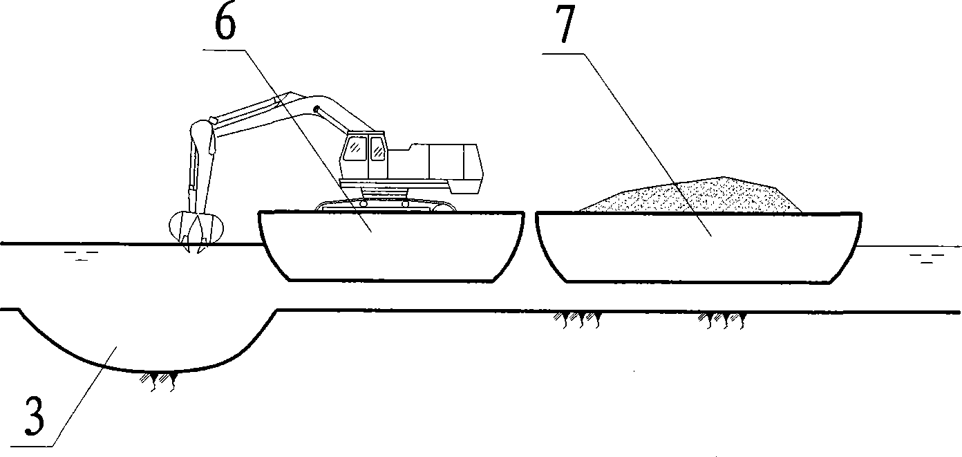 Technique for building quick-speed consolidated platform near water by using clay under lake