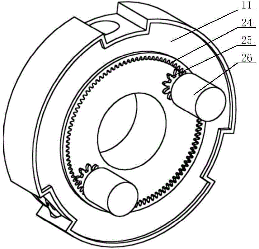 Gear transmission based underwater vehicle vertical shaft current power generation device