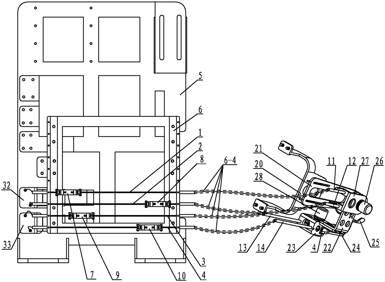 A lasso transmission mechanism with two degrees of freedom