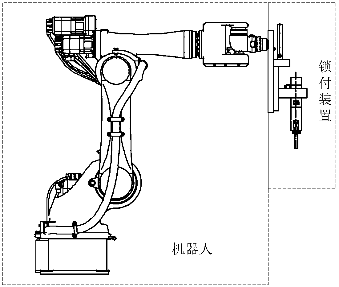 Machine vision based robot automatic locking control system and method