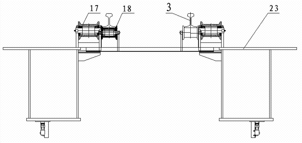 Automated guide rail loopback system for railway track laying machine