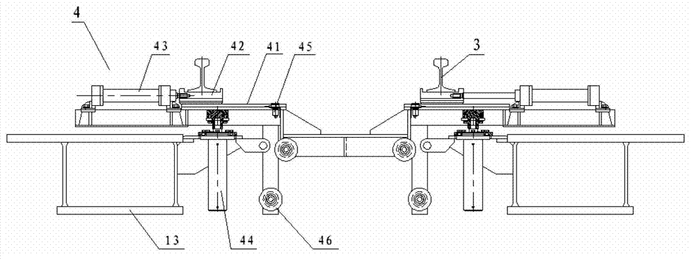 Automated guide rail loopback system for railway track laying machine