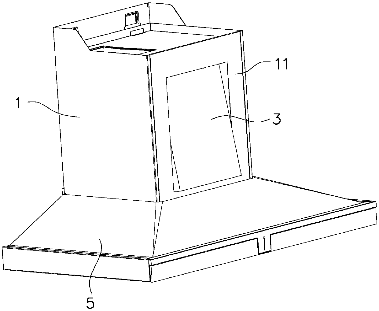 Noise reduction type extractor hood