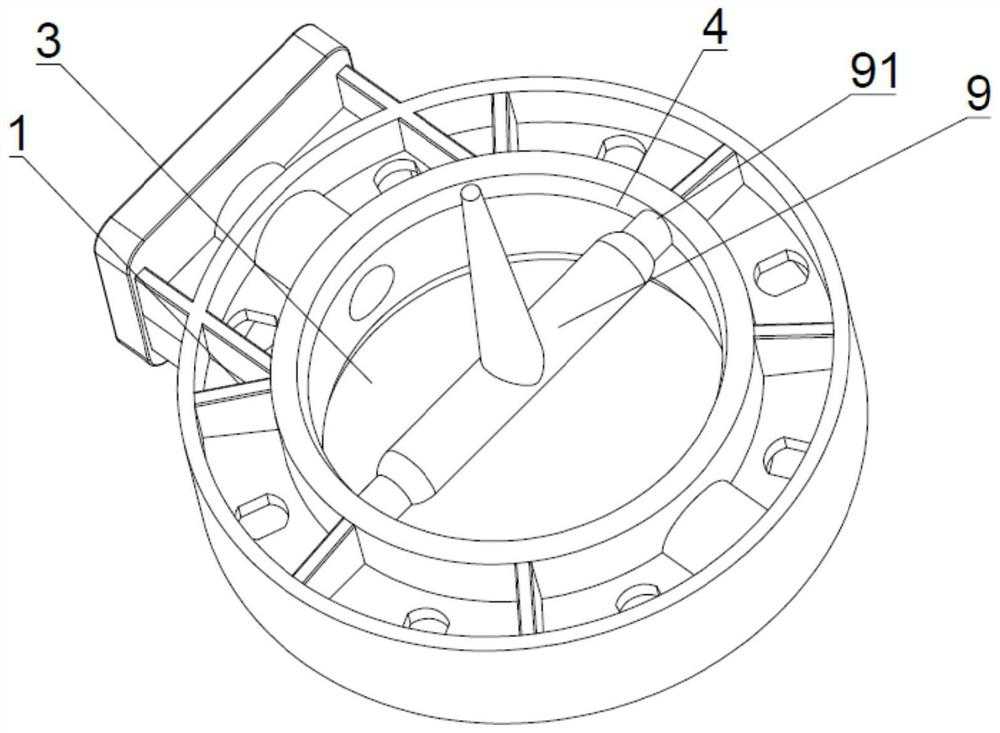 Large-caliber plastic butterfly valve