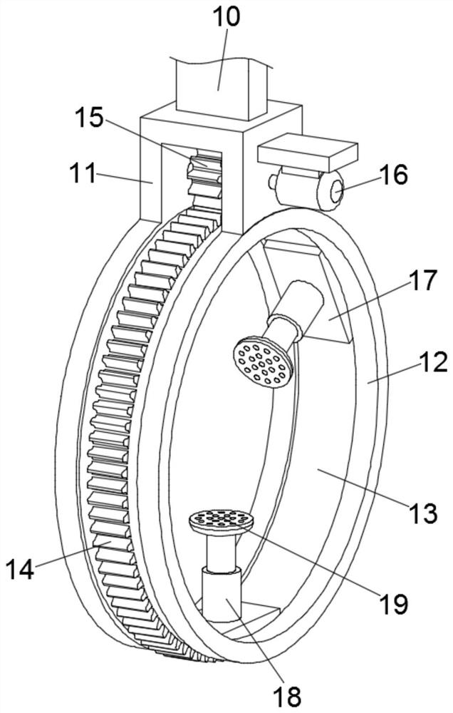 Adjustable automobile parts paint spraying device