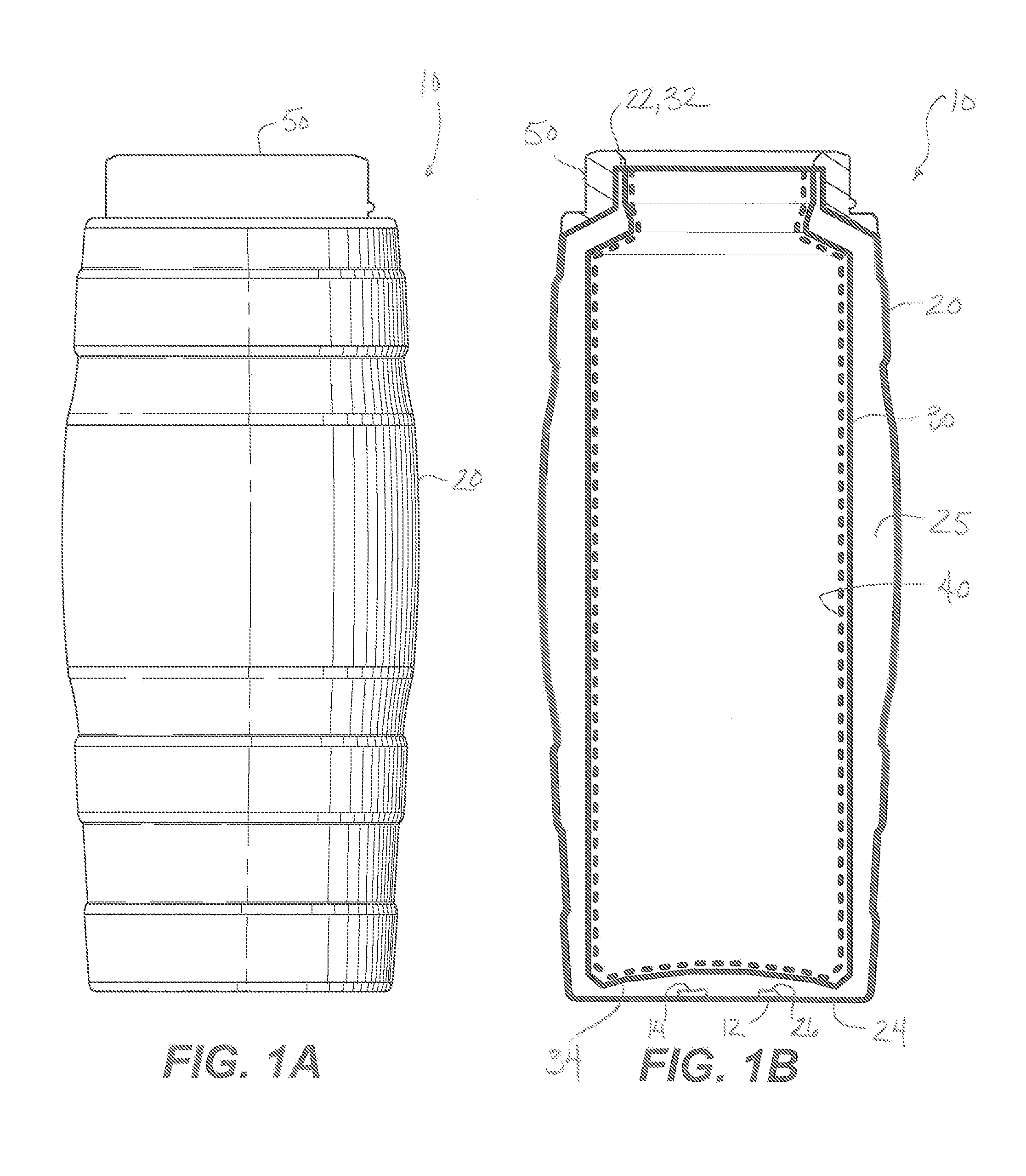 Double-walled, vacuum-insulated container having inner coating cured at high temperature