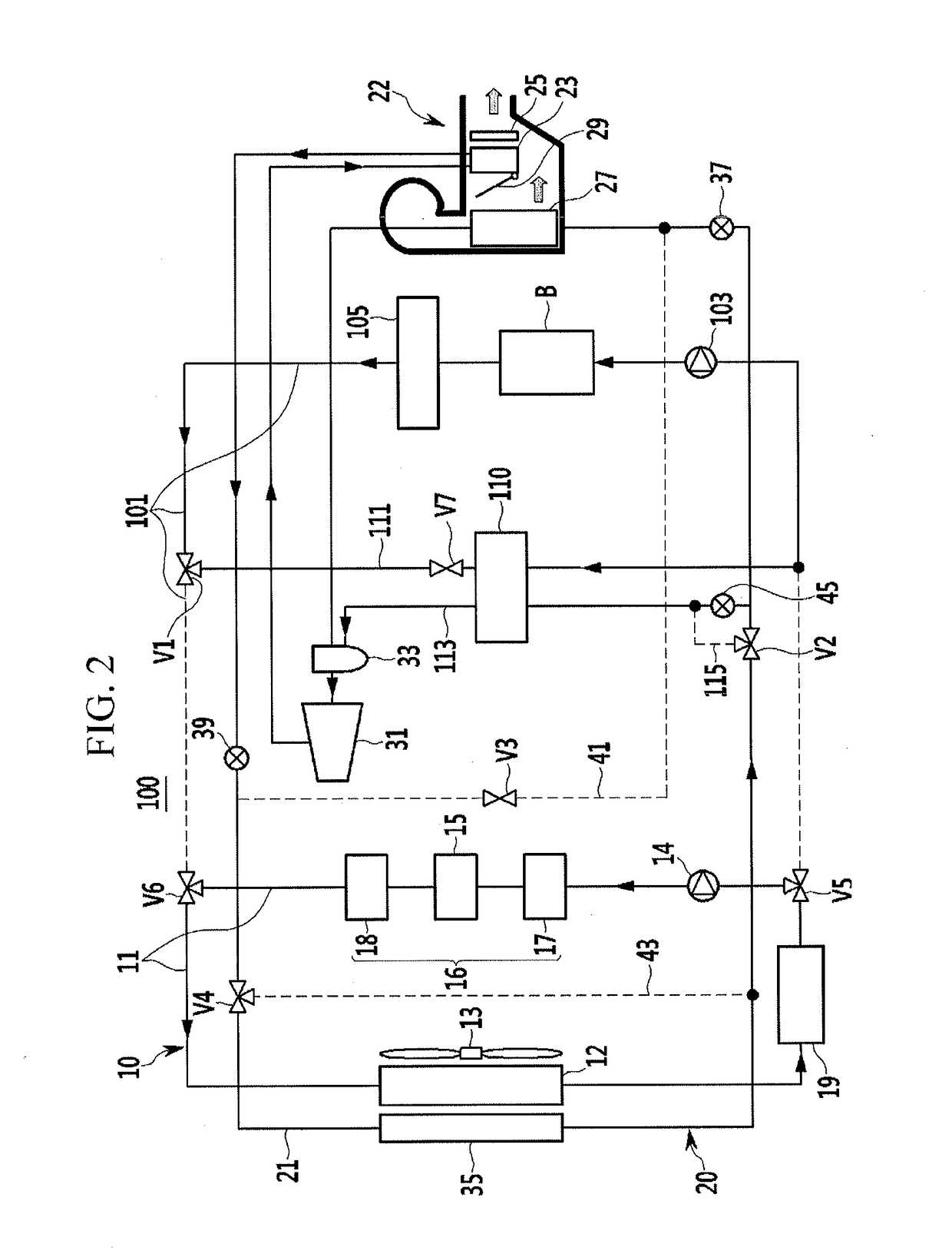 Heat pump system for vehicle