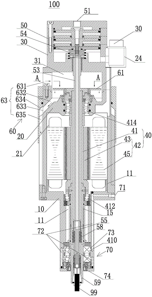 A ball high-speed electric spindle