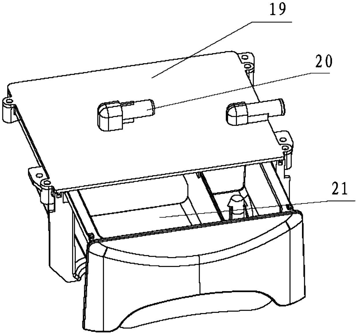 A device and washing machine for automatically adding washing powder