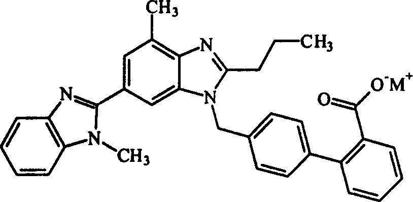 Tilmisartan salt and its prepn