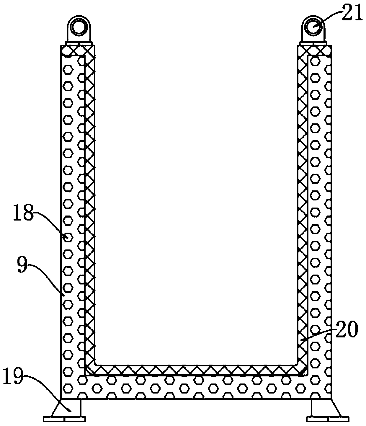 Cleaning device for coupling production