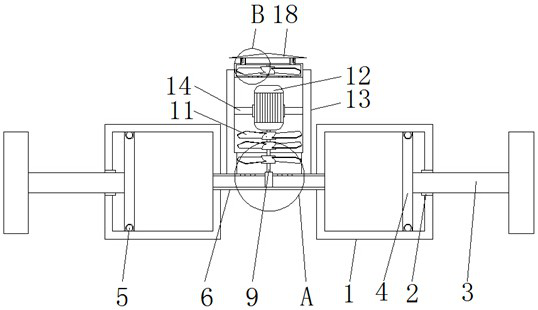 A multi-group guide vane compound transmission device for tidal energy power generation