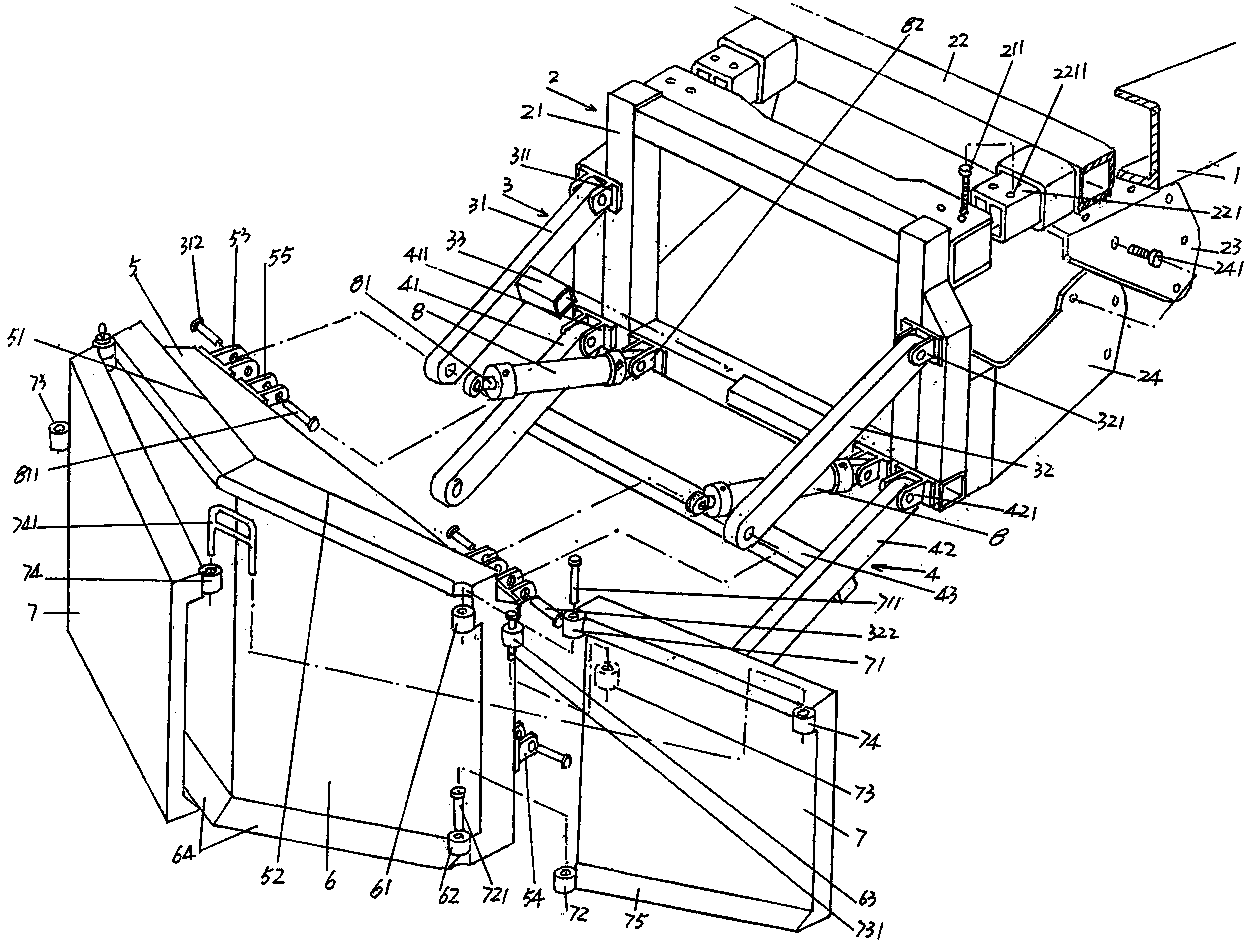 Road block removal device of fire engine