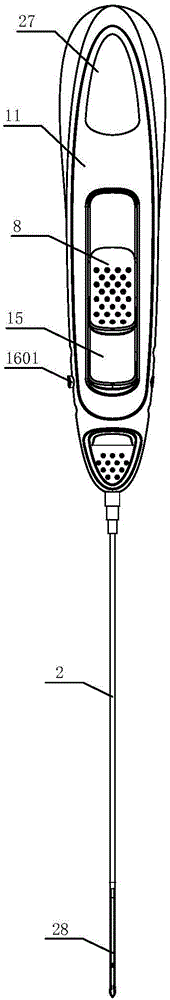 Medical soft tissue suturing device with locking limiting function