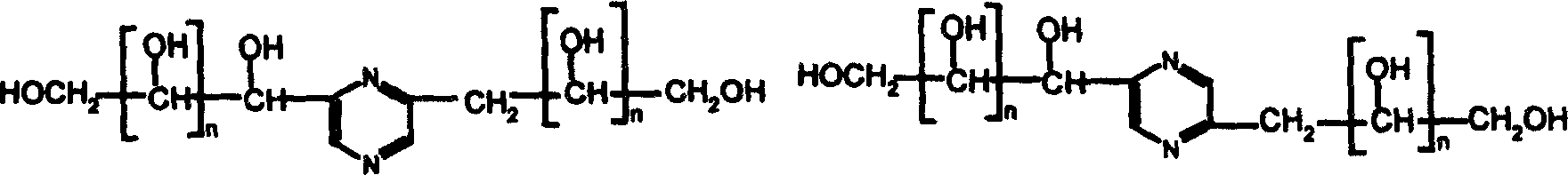 Method for separation and purification of polyhydroxy-alkyl-pyrazine from suger amine reaction liquid