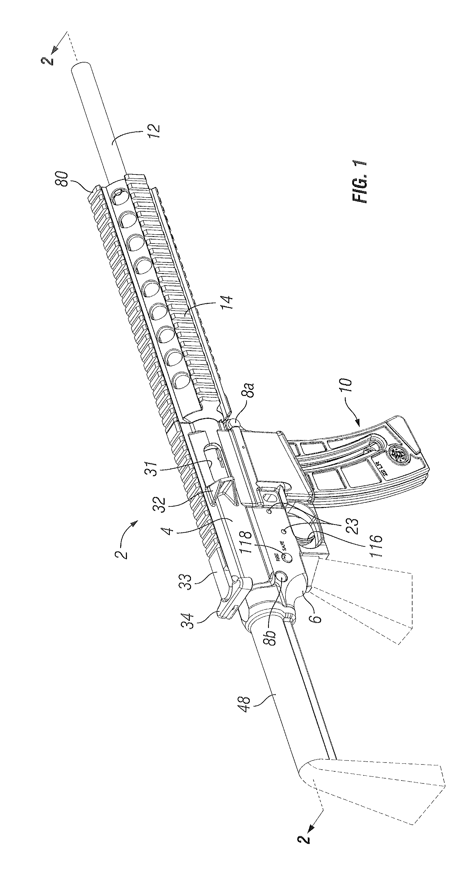 Lightweight, low cost semi-automatic rifle