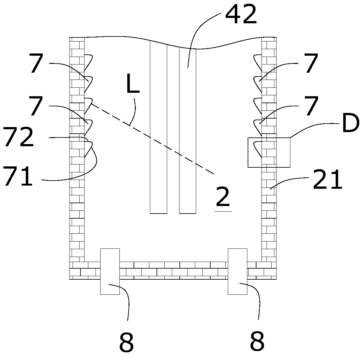 A tube cracking furnace