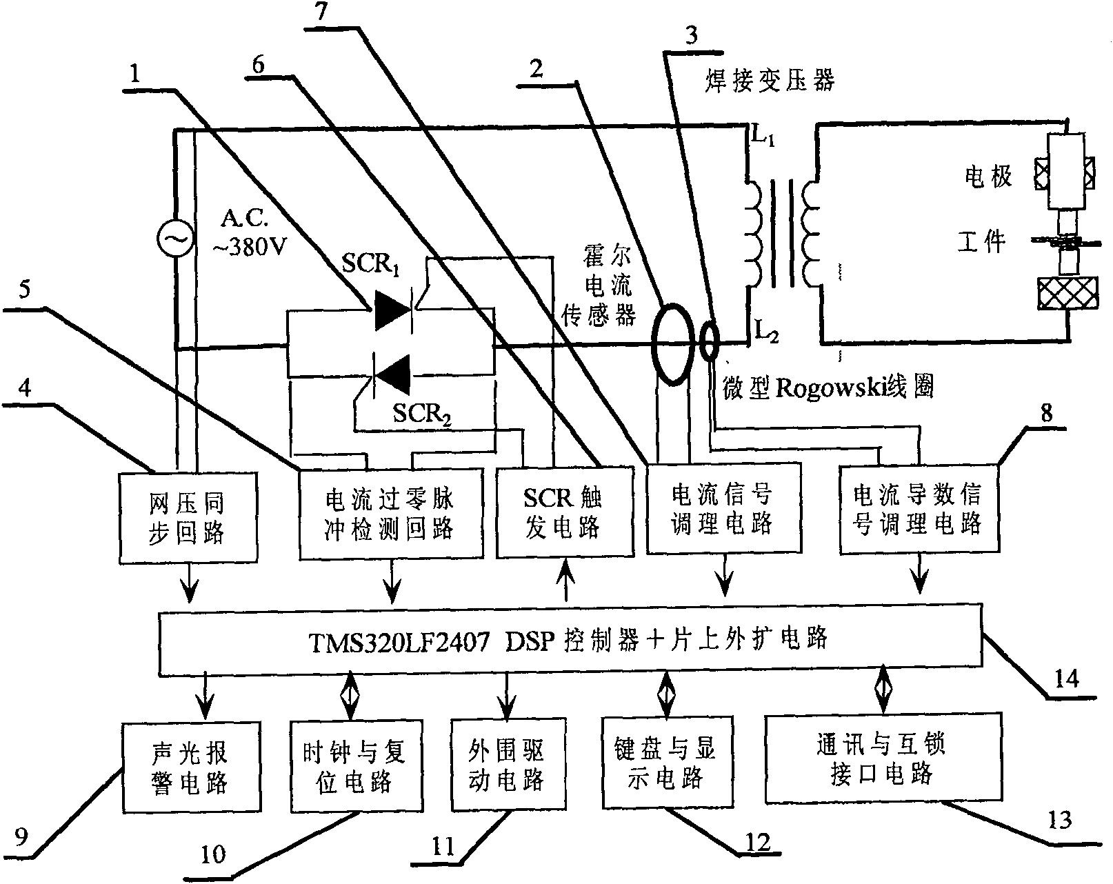 AC spot-welding dynamic electric resistance real-time measuring device and method