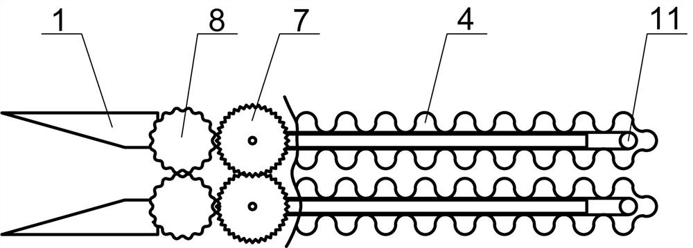 Double-flexible asparagus lettuce pulling, cutting and harvesting device