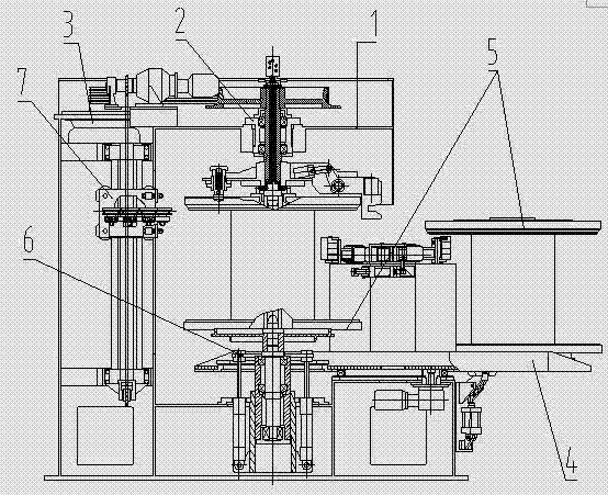 High-speed vertical and continuous wire-rewinding machine