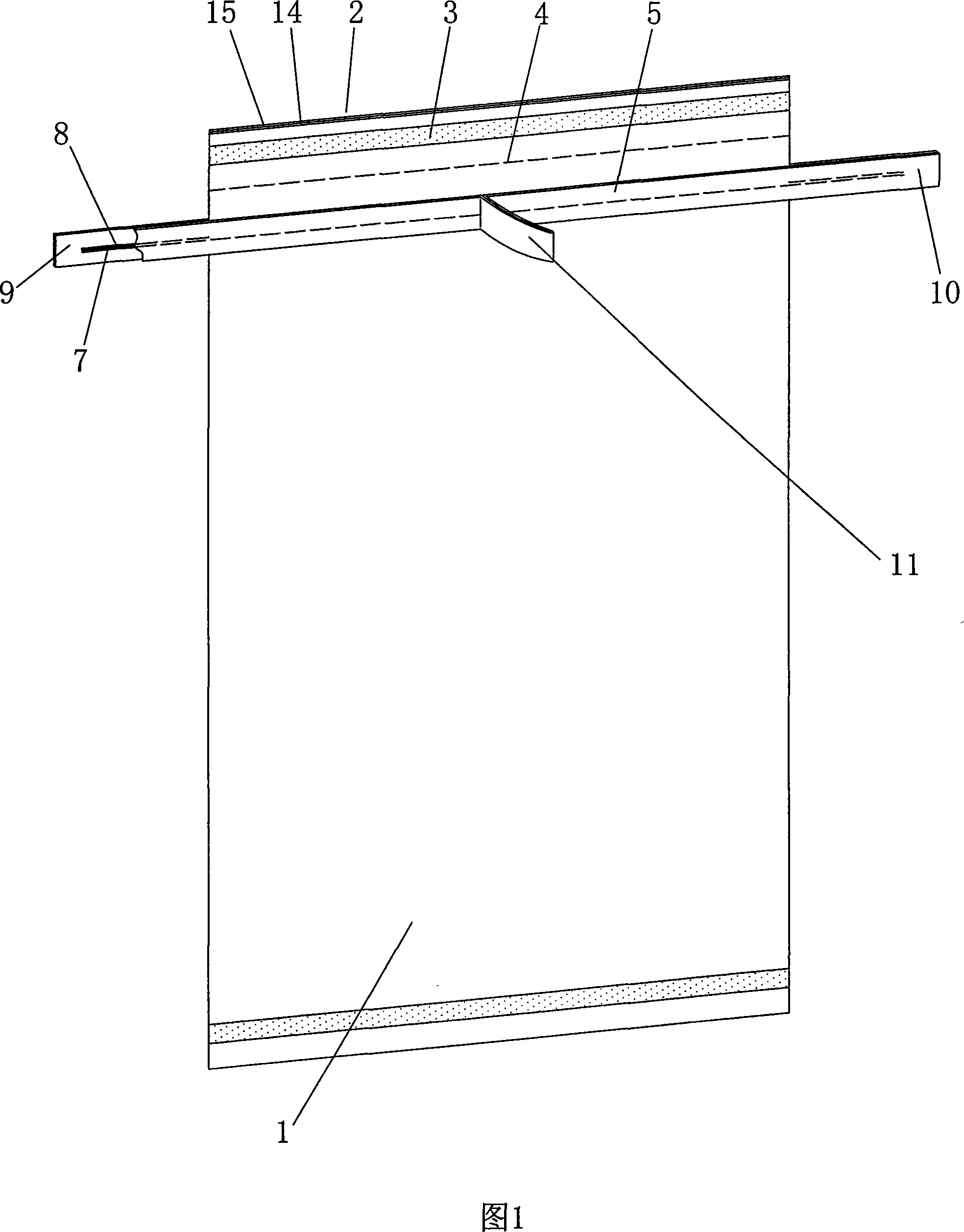 Bag for placing material evidence or sample and manufacturing method thereof