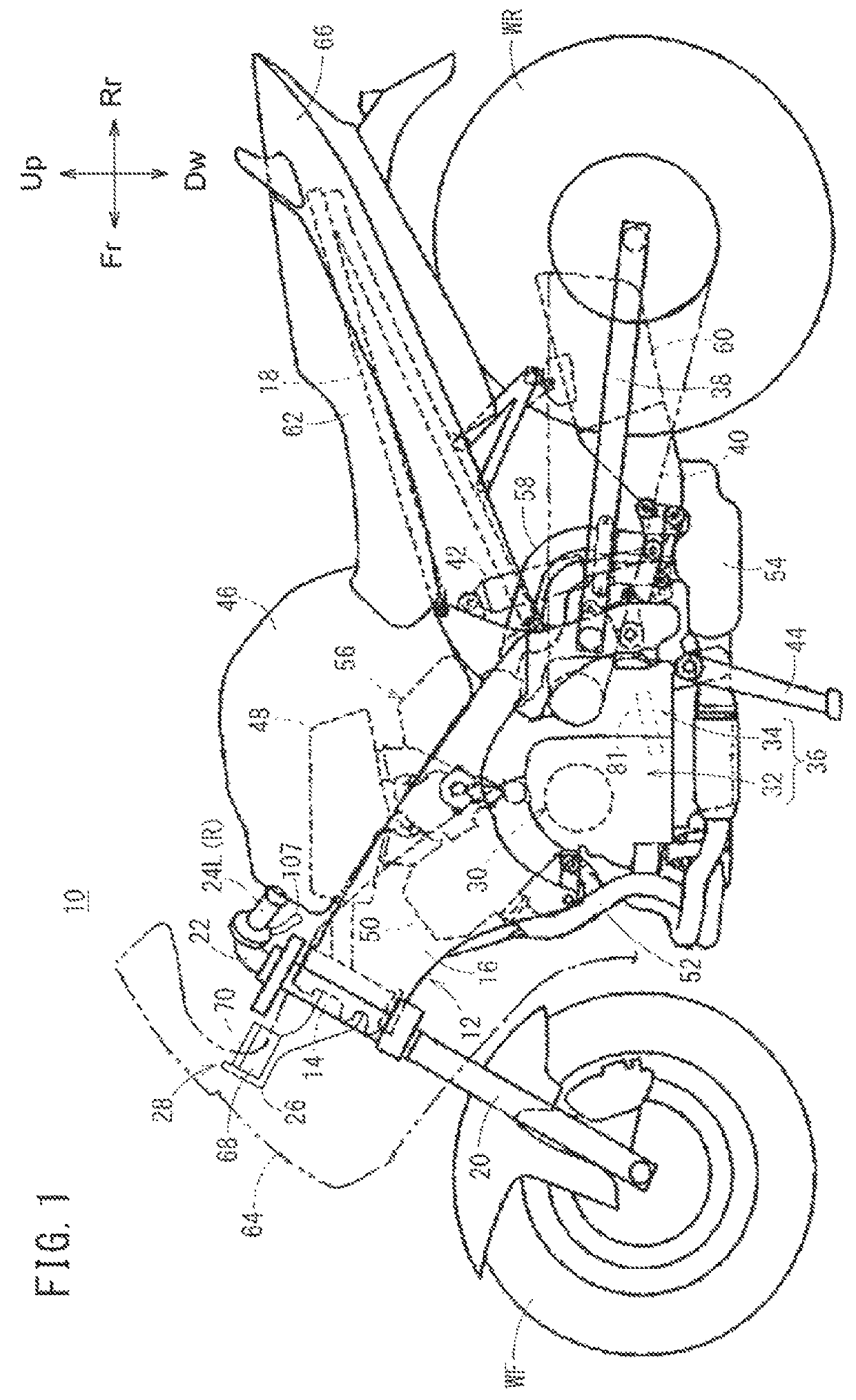 Liquid crystal display device comprising a warm-up configuration and a normal configuration, motorcycle including same, and method of using same