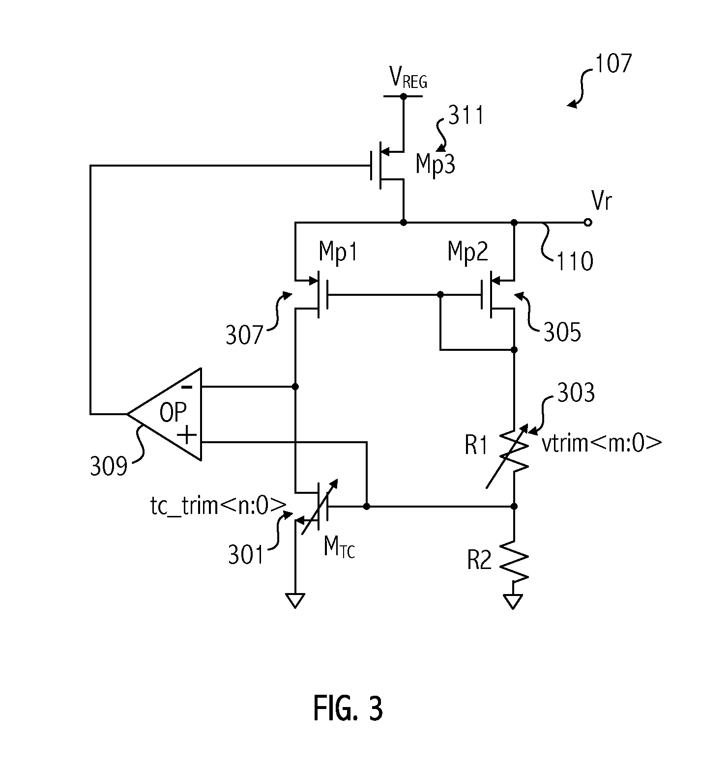 Temperature compensated oscillator with improved noise performance