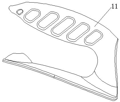 Lateral secondary core-pulling injection mould applied to coffee machine handle production