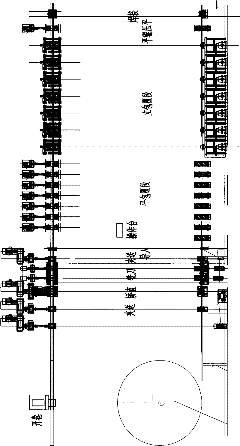 Continuous metallurgical composite production process for copper-clad aluminum rows