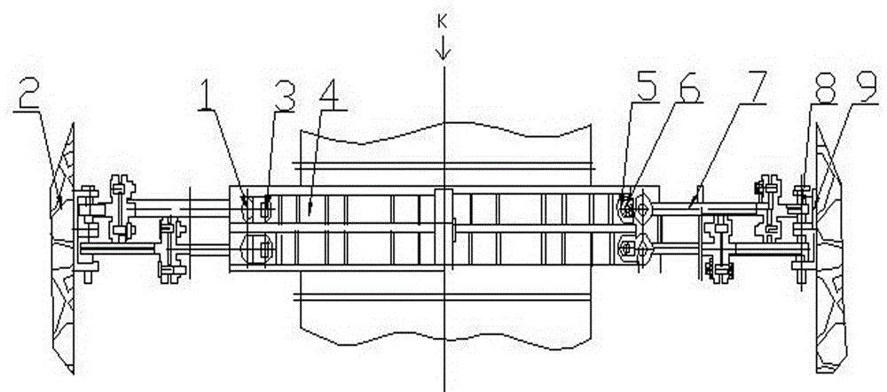 Hoop straining beam type supporting device used for reactor pressure vessel