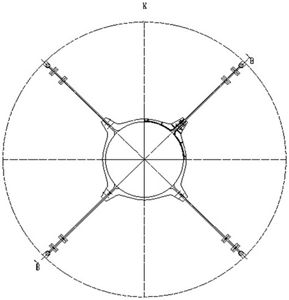 Hoop straining beam type supporting device used for reactor pressure vessel