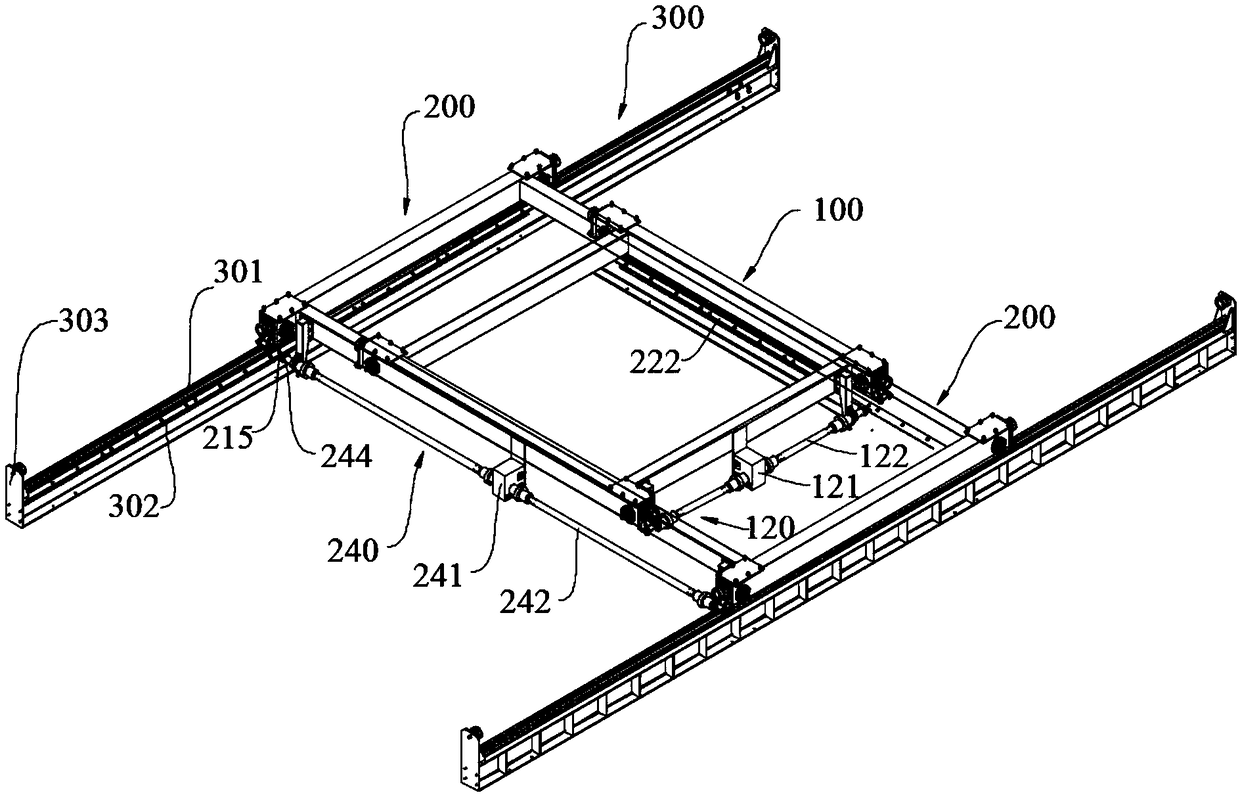 Concrete distributing device and prefabricated part production line