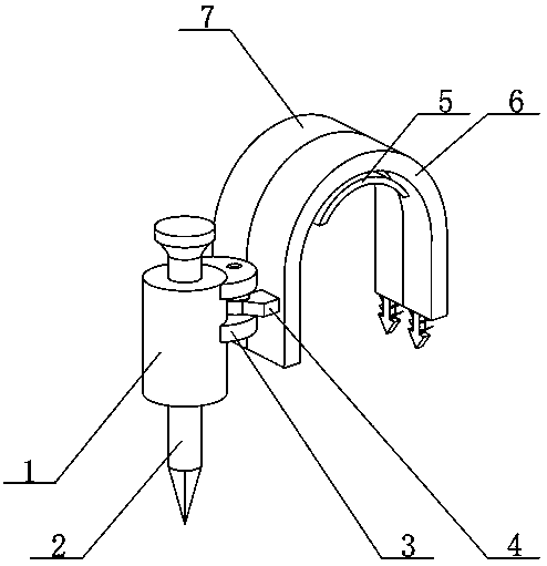 Floor heating tube arranging and fixing device for housing construction