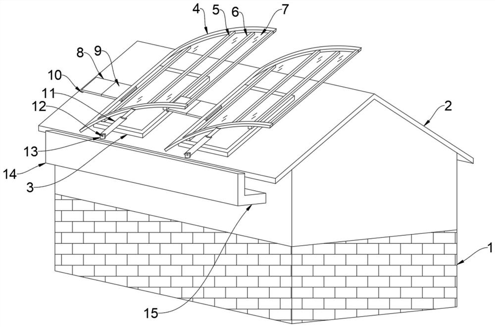 Household photovoltaic power station with protection structure and protection method thereof