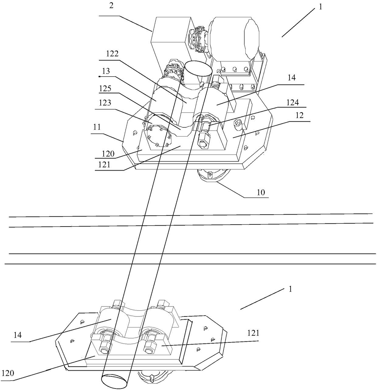 Wheelset flaw detection drive