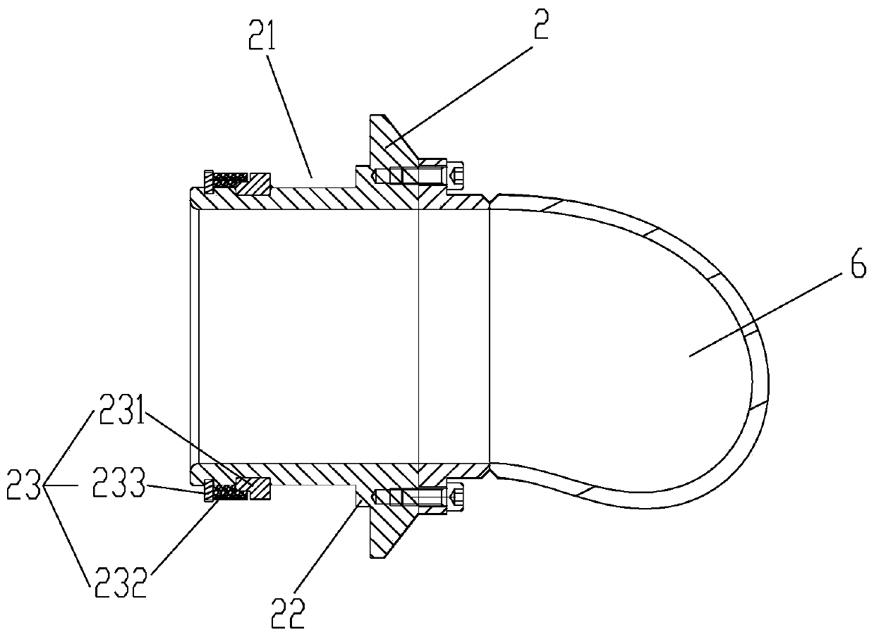 Connecting structure and elbow assembly