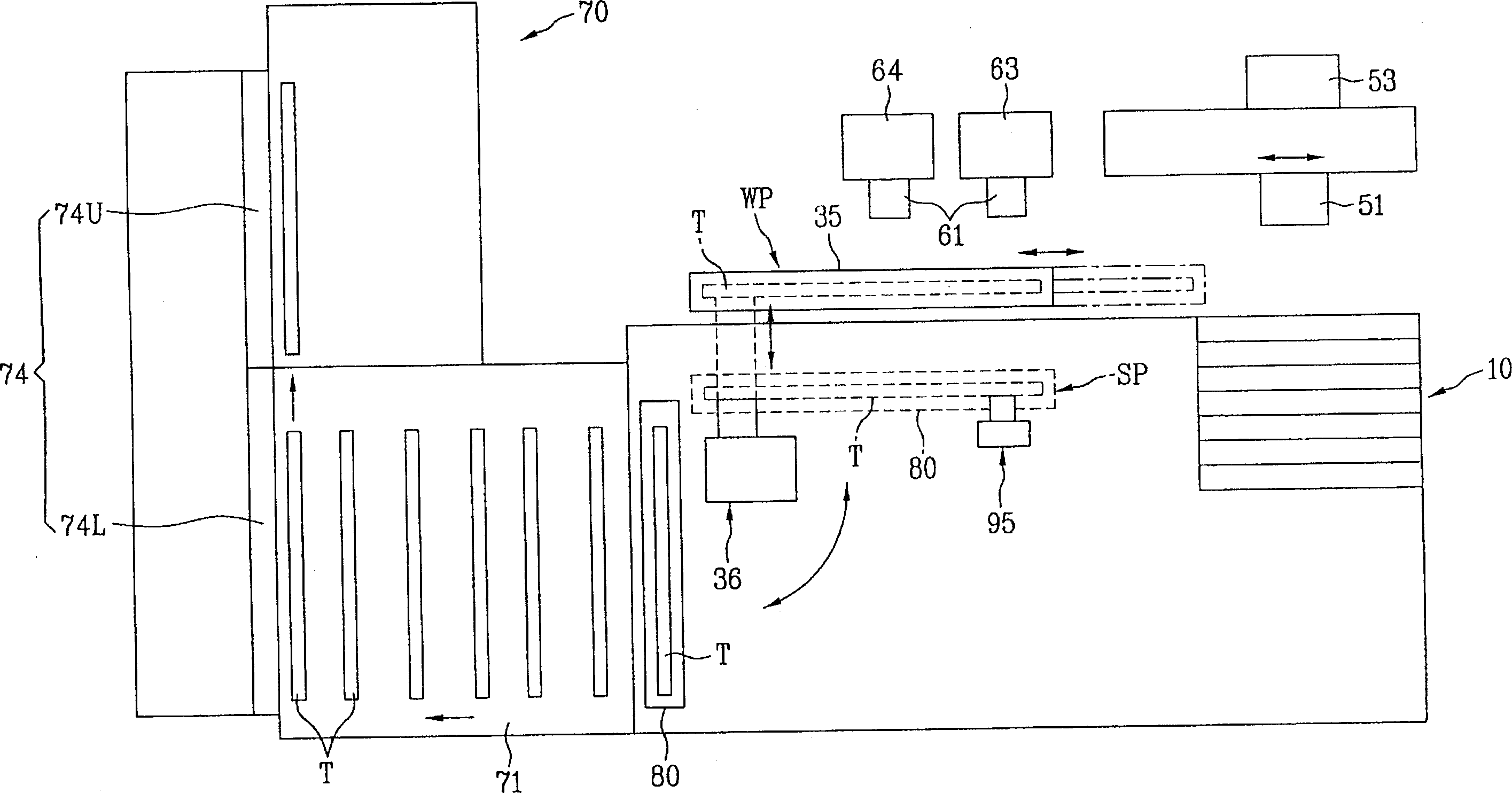 Handler for testing semiconductor devices