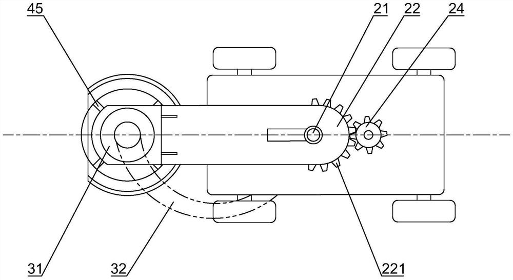 Transverse sweeping type drilling and grinding mountain mining machine