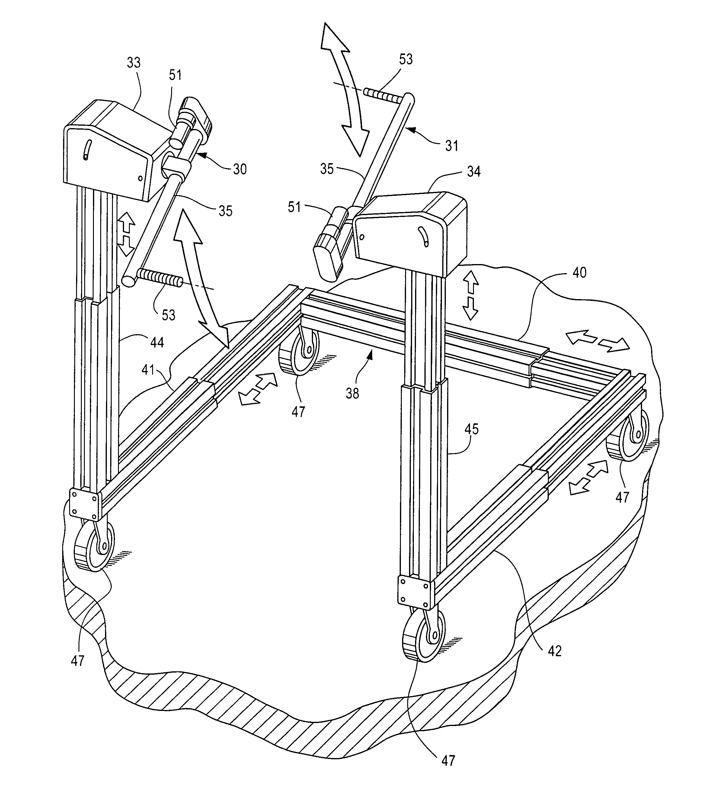 Range of motion machine and method and adjustable crank