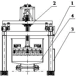 Overhead rail-mounted spiral high-efficiency flatting system