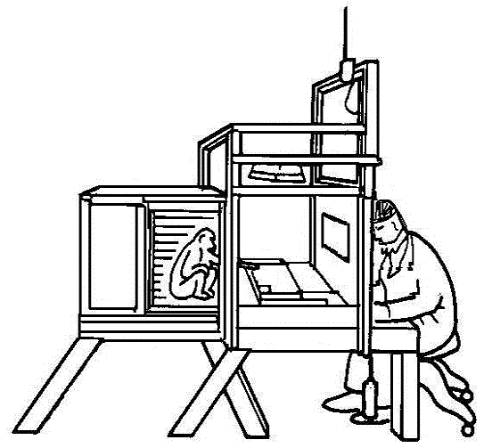 Touch-screen multifunctional non-human primate animal cognitive-function testing cage