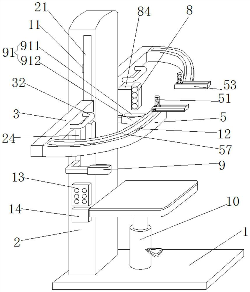 Postoperative affected limb rehabilitation exercise device for breast cancer patient