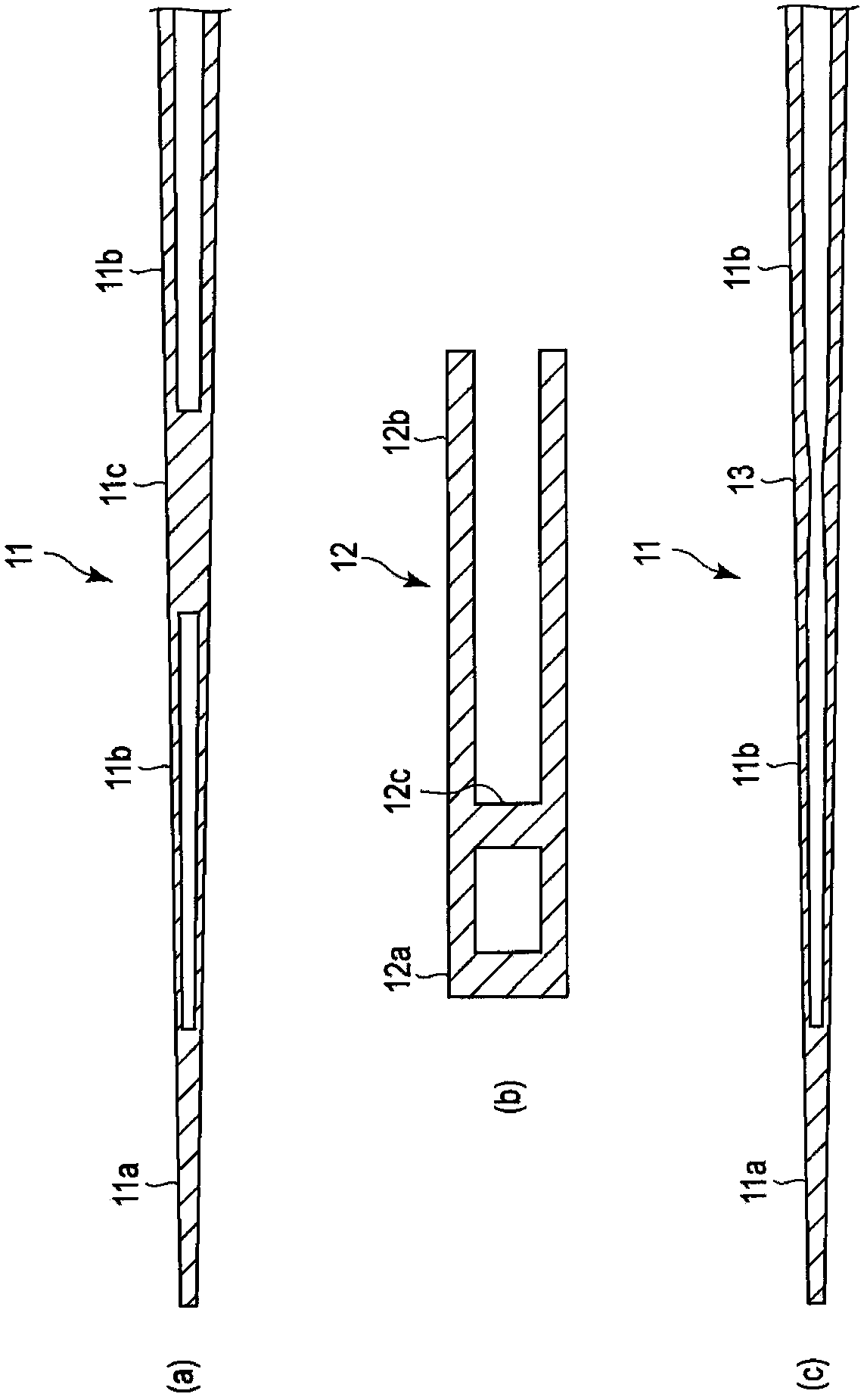 Rod tip section and fishing rod with the same