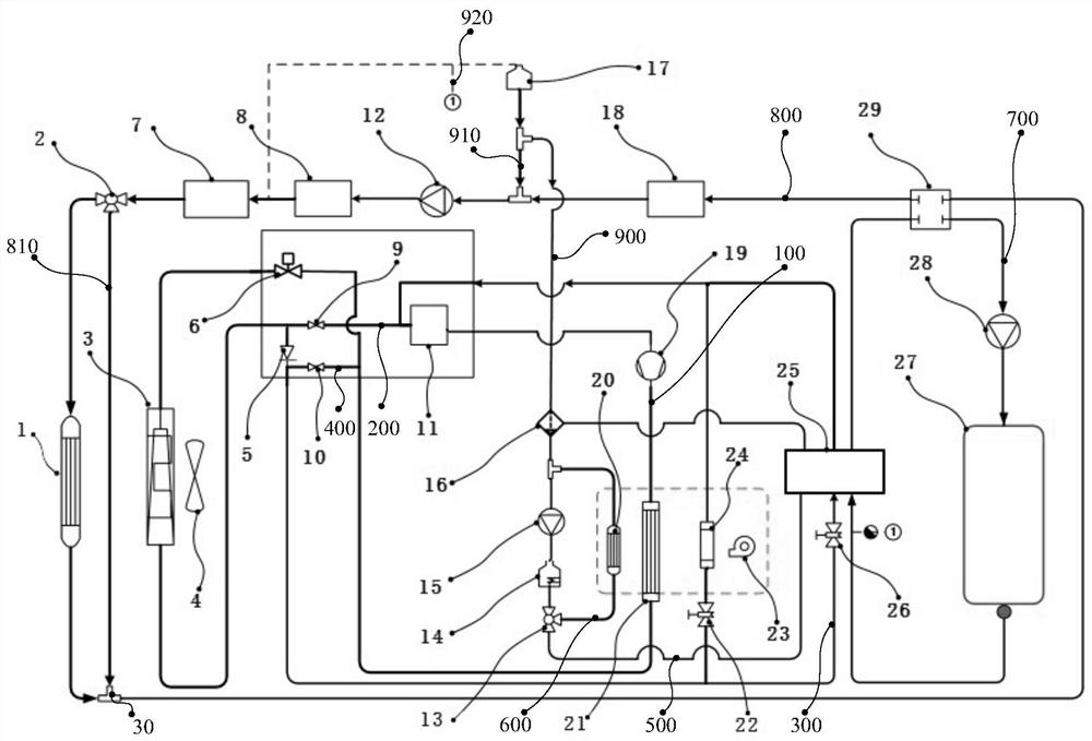 Heat pump system, energy-saving control method of heat pump system and vehicle