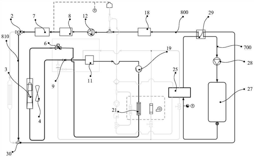 Heat pump system, energy-saving control method of heat pump system and vehicle